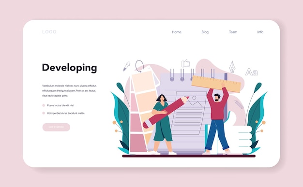 Werbedesigner oder Illustrator Webbanner oder Landingpage