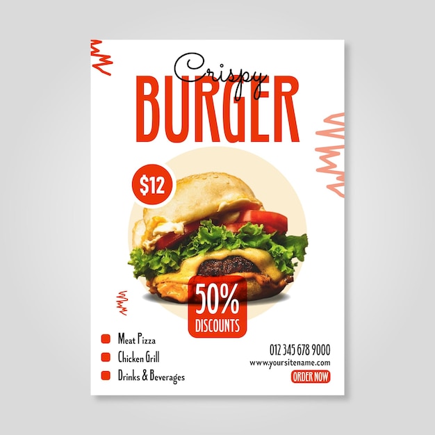Werbeflieger für Crispy Burger