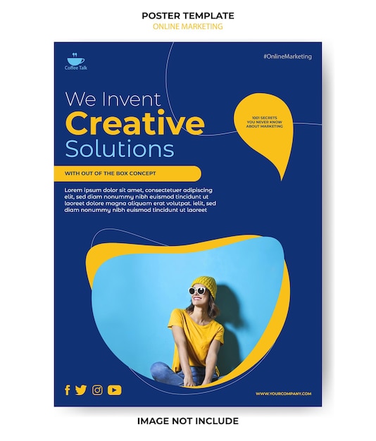 Werbeplakat für kreative Produktion