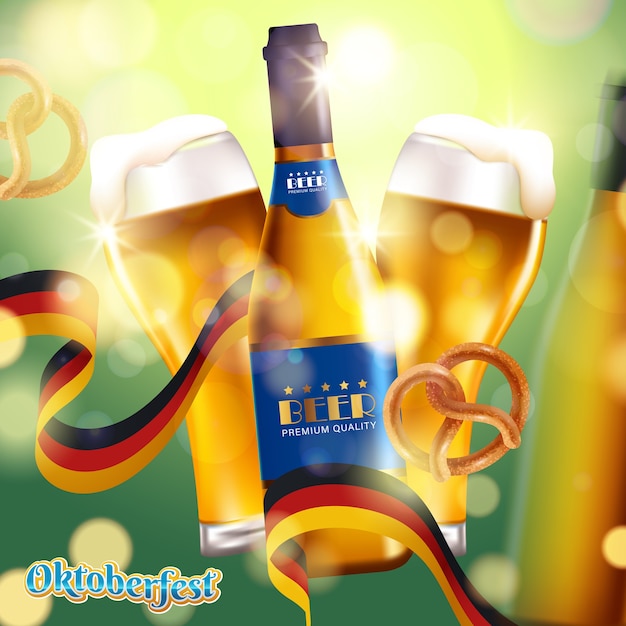 Werbung für das traditionelle oktoberfest-bierfest