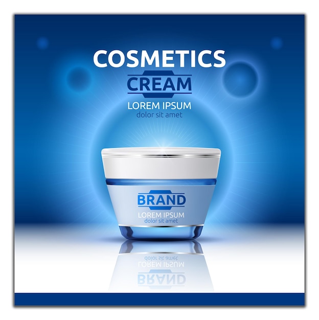 Werbung für kosmetische Creme