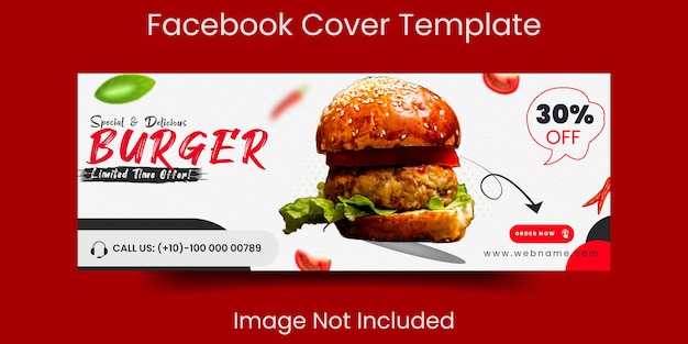 Vektor werbung für restaurant- und speisemenüs und social-media-facebook-cover-banner-vorlage