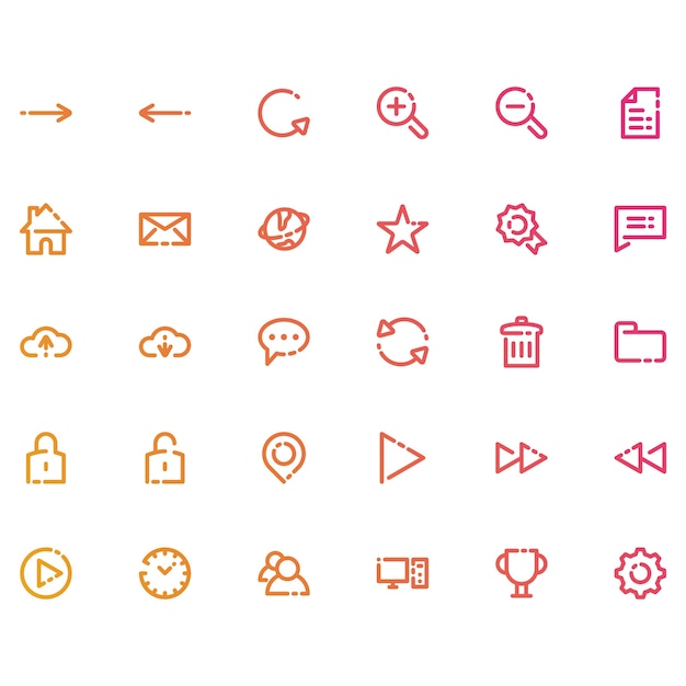 Wesentliche web icons