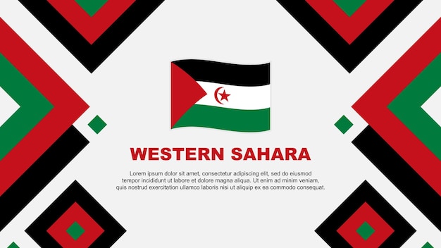 Westsaharische Flagge Abstract Hintergrunddesign Vorlage Westsahara Unabhängigkeitstag Banner Tapete Vektorillustration Westsahara Vorlage