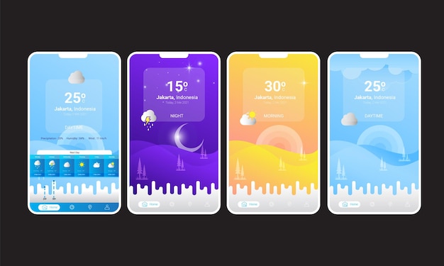 Wetter app mobile vorlage