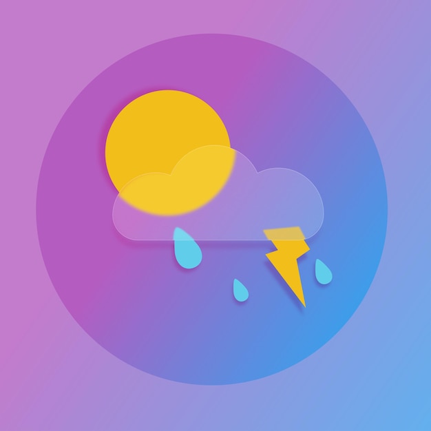 Vektor wetter-illustrator-ui-design