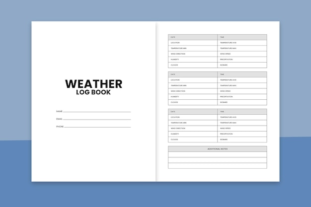 Vektor wetter logbuch