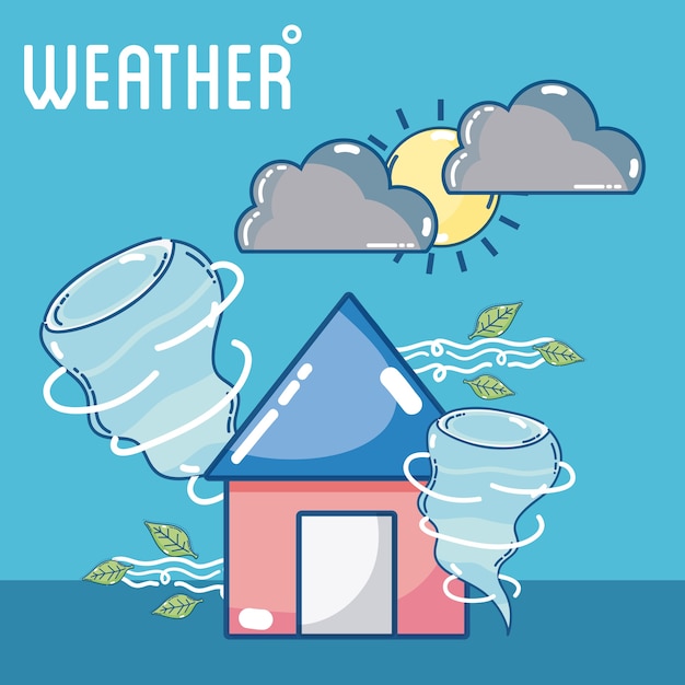 Wetter- und prognosevorlage mit elementen