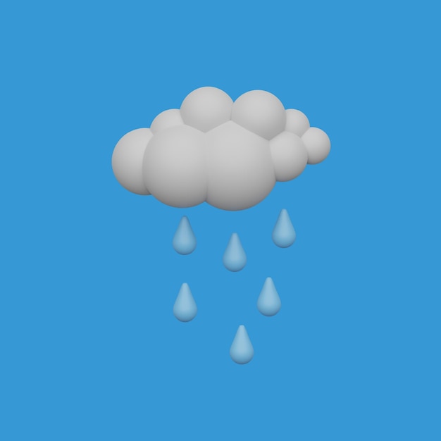 Wetterphänomen-Konzept realistischer 3D-Objekt-Cartoon-Stil