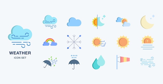 Wettervorhersage-vektor-symbol-illustration