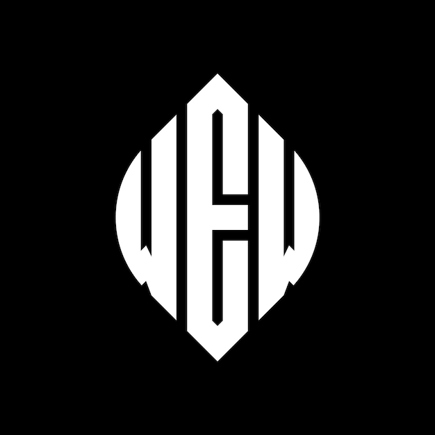 WEW Kreisbuchstaben-Logo-Design mit Kreis- und Ellipseform WEW Ellipse-Buchstaben mit typografischem Stil Die drei Initialen bilden ein Kreis-Logo WEWkreis-Emblem Abstrakt Monogramm Buchstabenzeichen Vektor