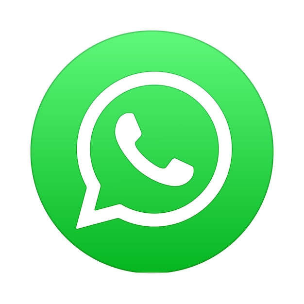 Vektor whatsapp-app rundes symbol beliebter messenger logo für soziale medien