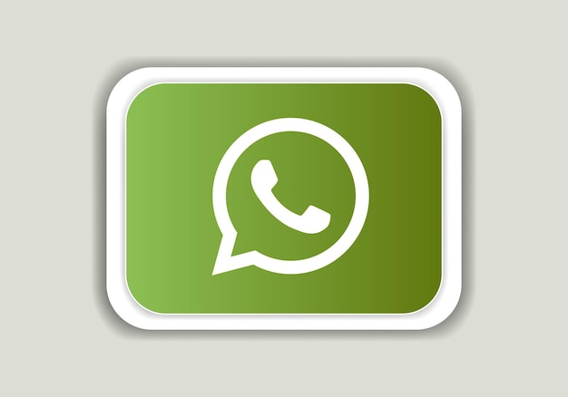 Vektor whatsapp-logo-zeichen-symbol-vektor-symbol für mobile apps, online-service-symbol, social-media-app-logo