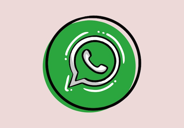 Vektor whatsapp-schaltfläche für social-media-telefonsymbol-symbol-logo von whatsapp editorial web