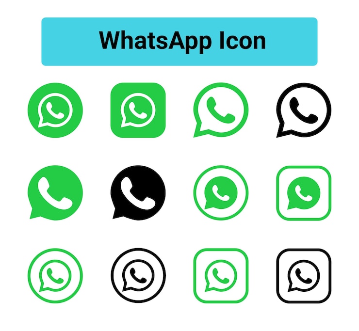 Vektor whatsapp-symbol auf durchsichtigem hintergrund isoliert