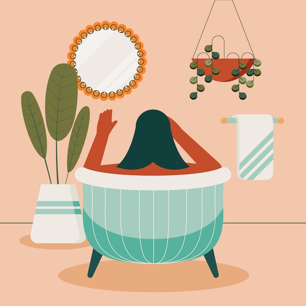 Whirlpool-Illustration im flachen Design