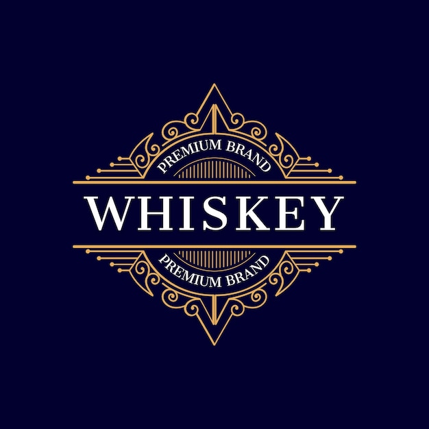 Vektor whisky-zierlogo