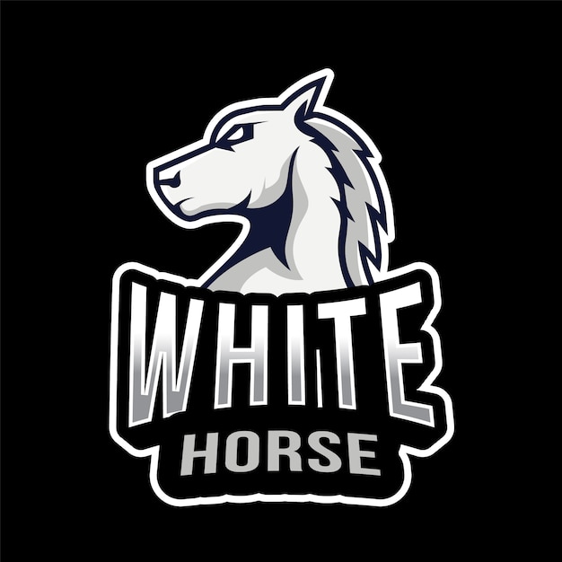 White Horse Esport Logo Vorlage