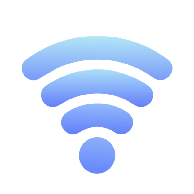 Wi-Fi-Symbol farbige Formen Gradient