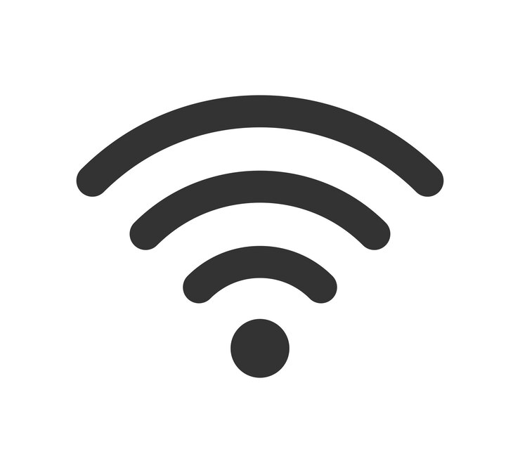 Vektor wi-fi-symbol wifi-signalsymbol signal für drahtlose internetverbindung vektordarstellung isoliert auf weißem hintergrund