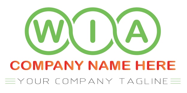 Wia-buchstaben-logo-design