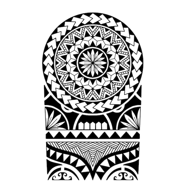 Wickeln sie sich um den arm polynesisches tattoo-design muster der eingeborenen samoanischen illustration eps10