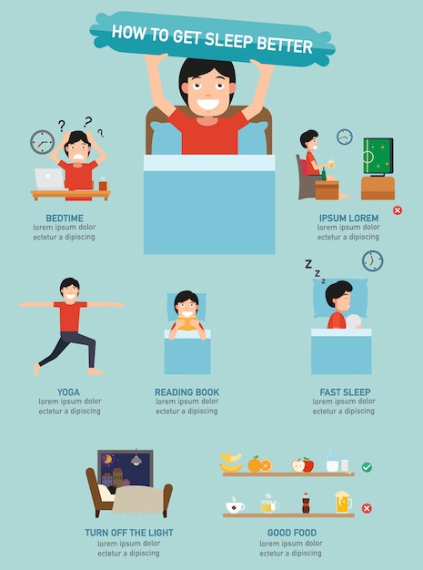 Wie man bessere infographic illustration des schlafes erhält