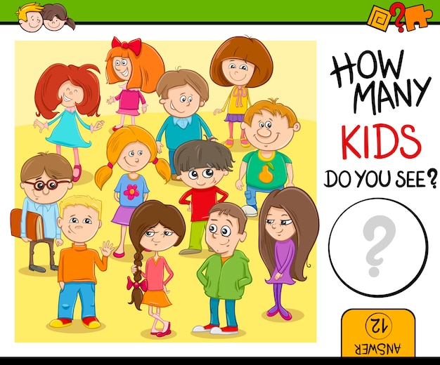 Wie viele Kinder siehst du?
