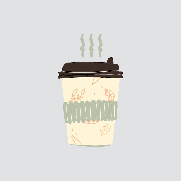 Wiederverwendbare Kaffeetasse Organic Zero Waste Living Illustration