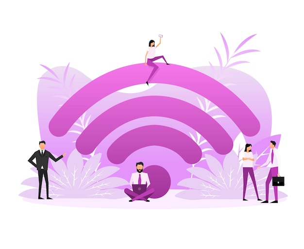Wifi-Router-Gerät Wireless-Internet-Konzept Router und Signal