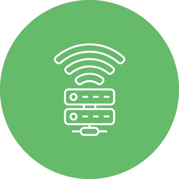 Vektor wifi-server-icon-vektorbild kann für webhosting verwendet werden