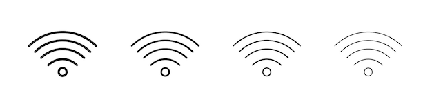 Wifi-Symbol Flaches Illustrationszeichen