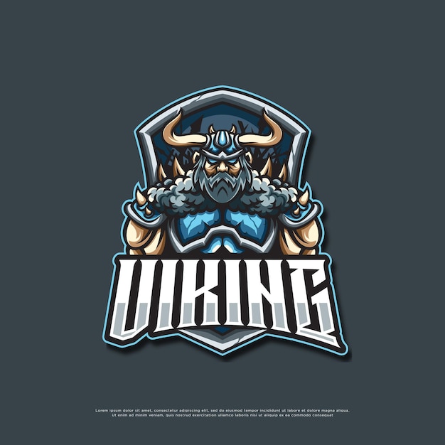 Wikinger logo maskottchen design