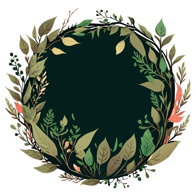 Vektor wild foliage icon set digitale inspiration