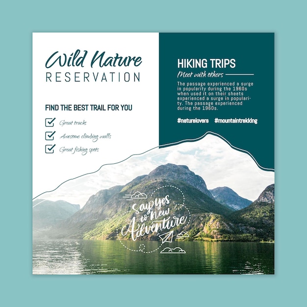 Wild Natur Flyer Vorlage mit Foto