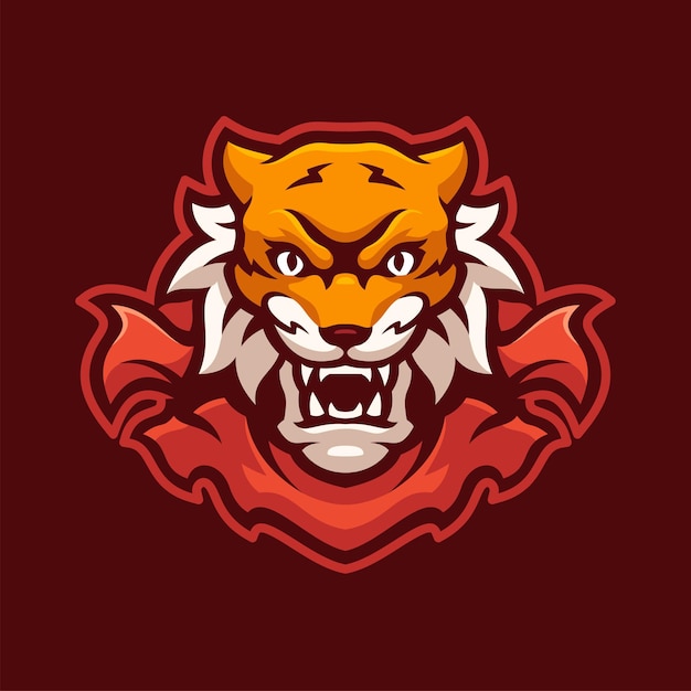 Wild Tiger Maskottchen E-Sport Logo Charakter