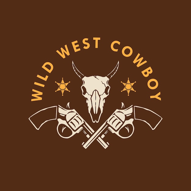 Wild west cowboy logo design