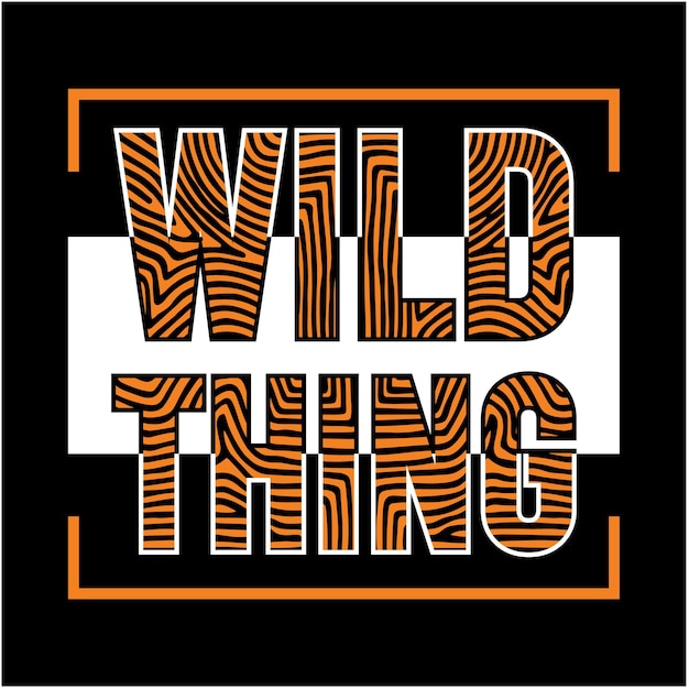 Wilde Ding-Typografie mit flüssigem Textur-Premium-Vektor