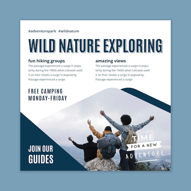 Wilde Natur, die quadratische Fliegerschablone erforscht