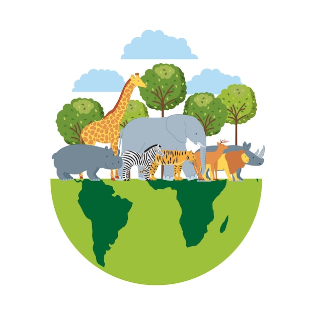 Wilde Tiere Vektor