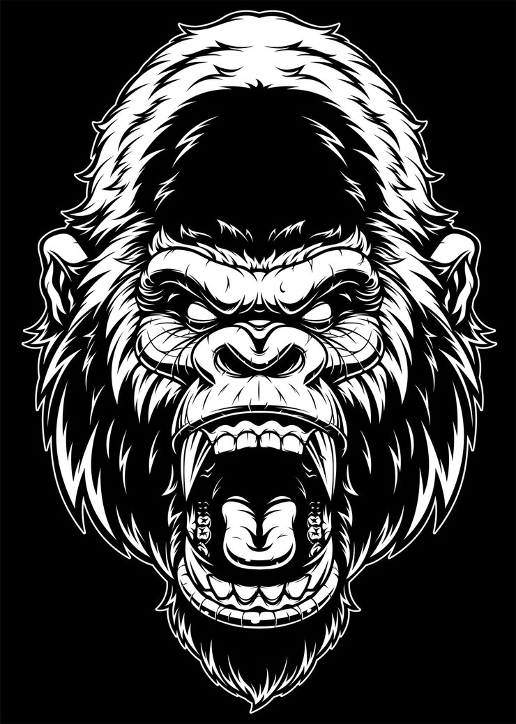 wilder Gorillakopf