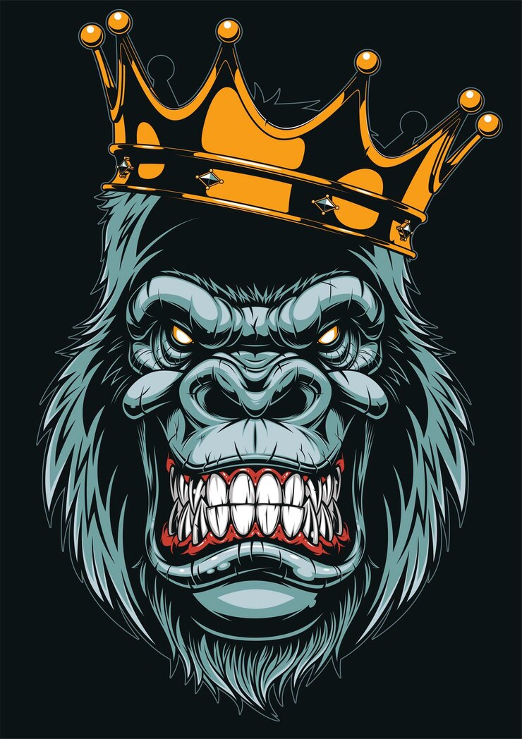 wilder Gorillakopf