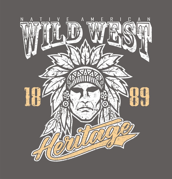 Wilder westen heritage für t-shirt