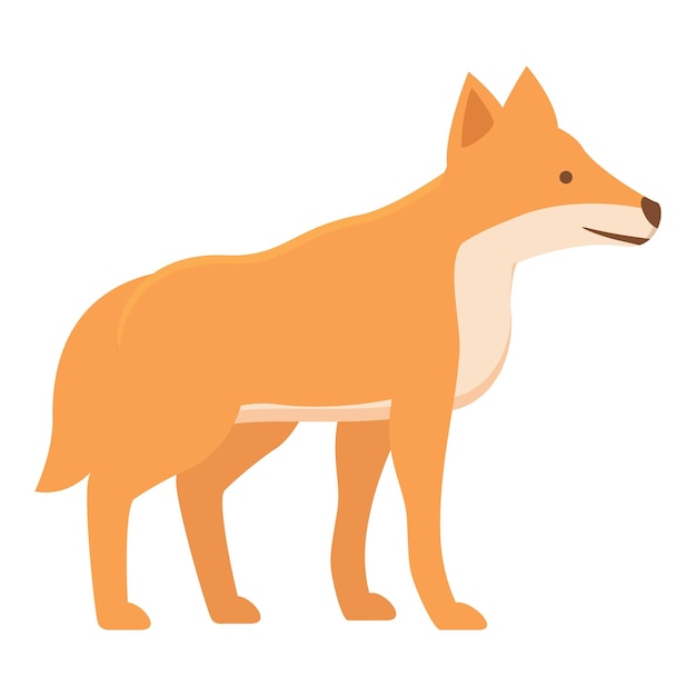 Wildhund-Dingo-Symbol-Cartoon-Vektor Australien-Tier Niedliches Säugetier