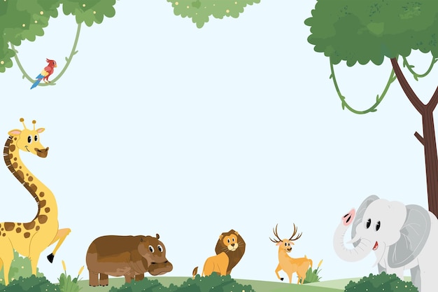 Wildtiere, Tier, Abbildung, Rahmen, Hintergrund