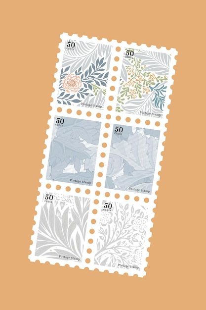 William morris-muster-stempel-vektorset