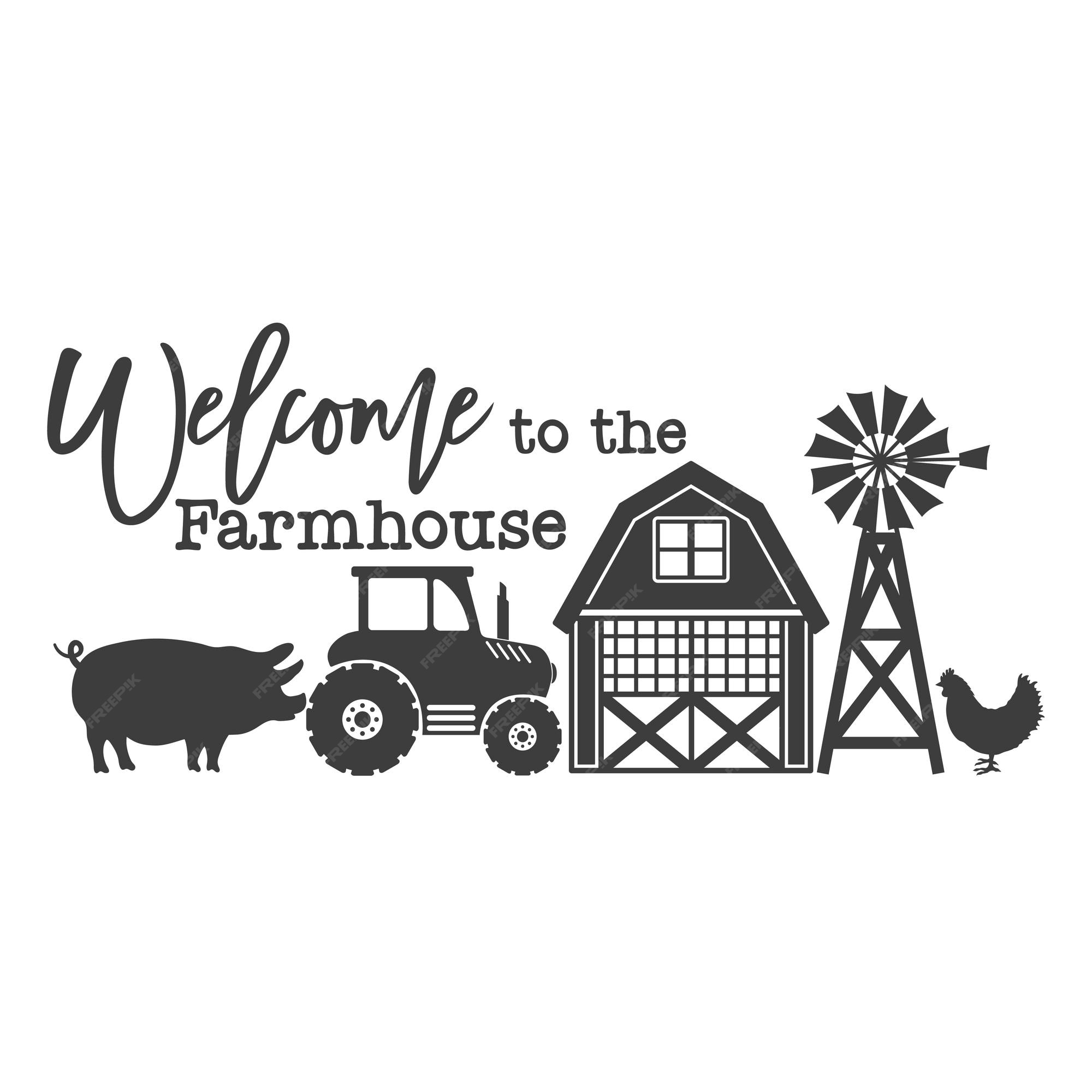 Willkommen bei den BauernhausZitaten. Bauernspruch. Farm LifeZeichen