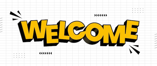 Willkommen-Brief-Stil auf Banner-Design