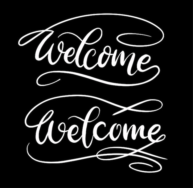 Willkommen Handschrift Kalligraphie