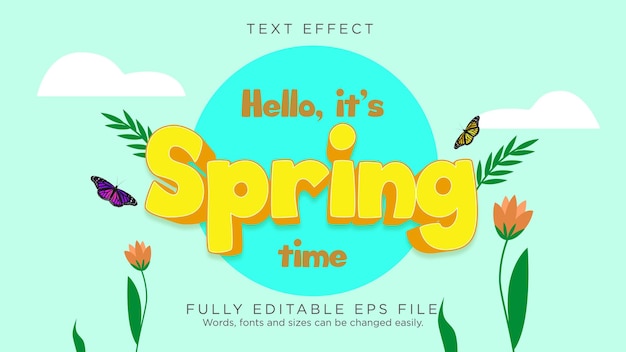 Willkommen spring time texteffekt schriftart